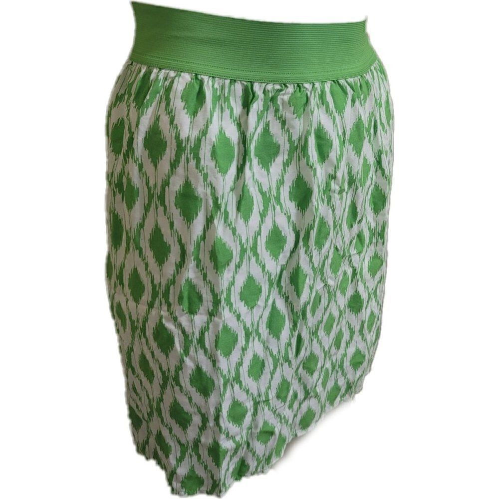 Girls large mini skirt lime green pull on elastic